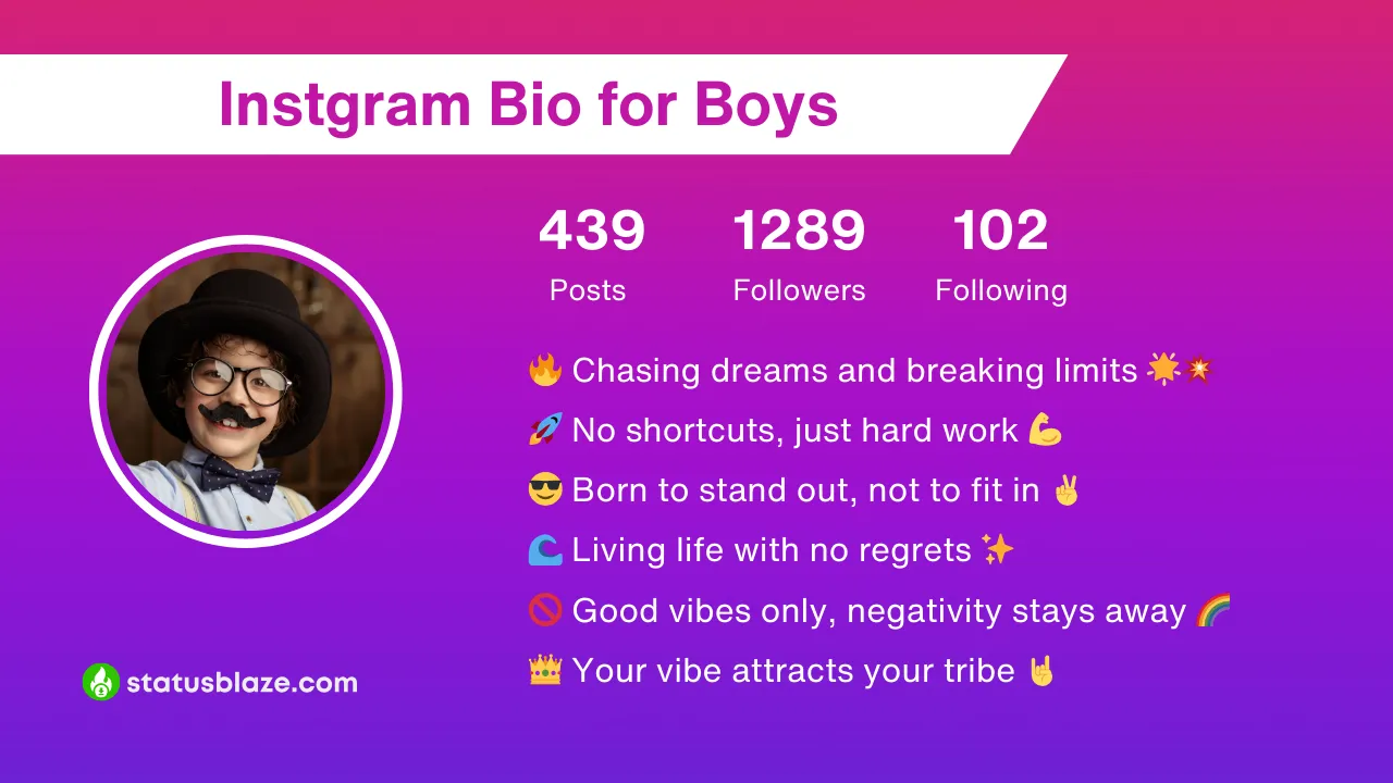 insta bio for boys