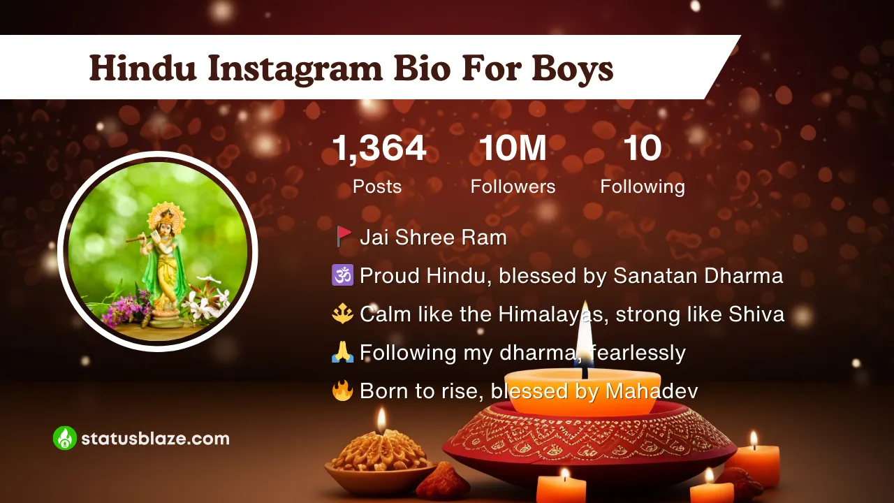 insta bio for boys hindu