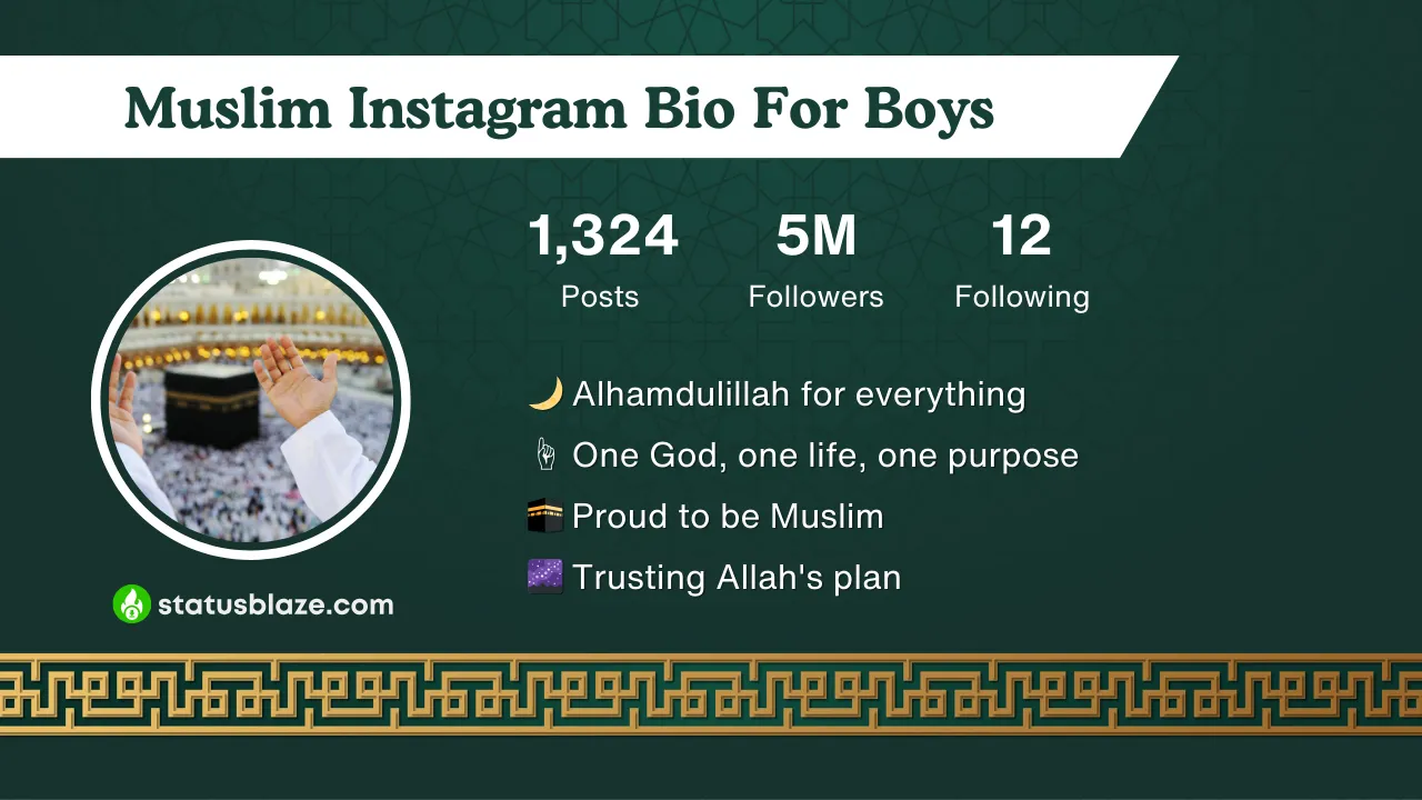 insta bio for boys muslim